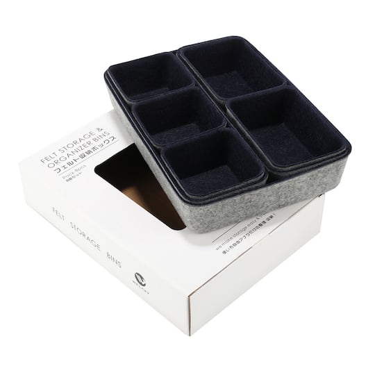 Welaxy Felt Piece Drawer Organizer Tray Set